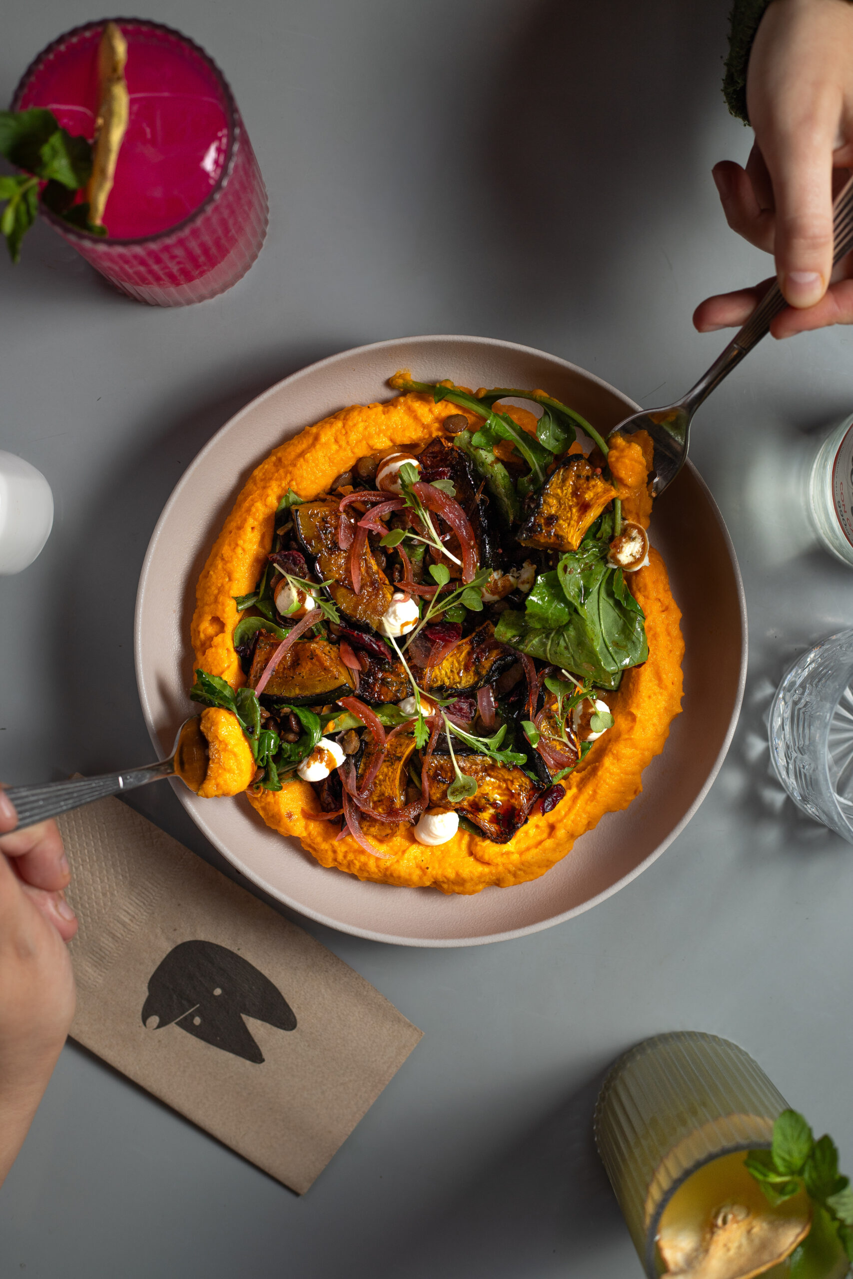 Lenteja y calabaza
